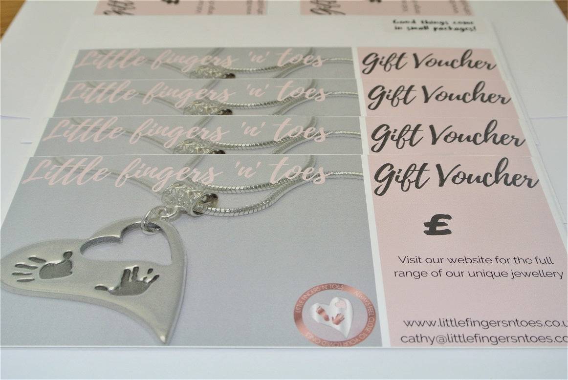 Fingerprint Jewellery Gift Voucher - Little Fingers 'n' Toes
