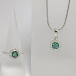 Memorial Ashes Circle with Diamantés Necklace - Little Fingers 'n' Toes