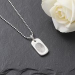Fingerprint Dogtag Necklace, Fingerprint Jewellery
