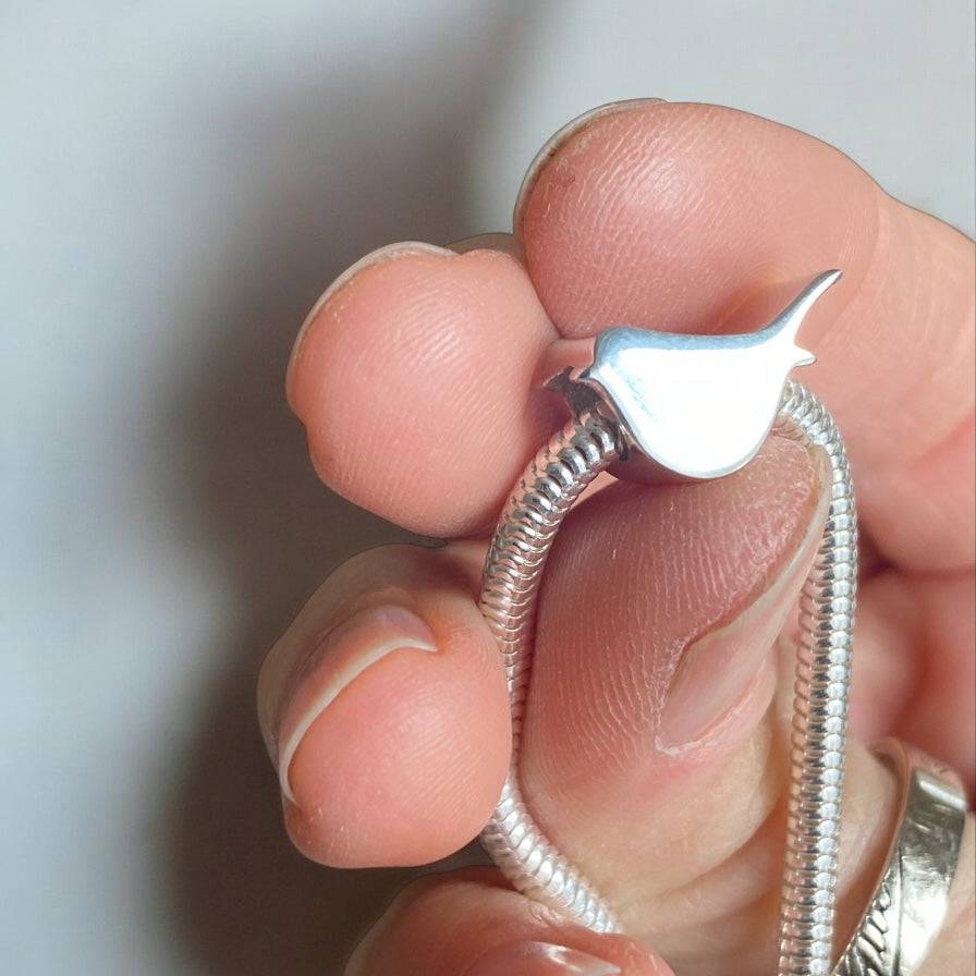 Memorial Ashes Robin Charm bead - Little Fingers 'n' Toes