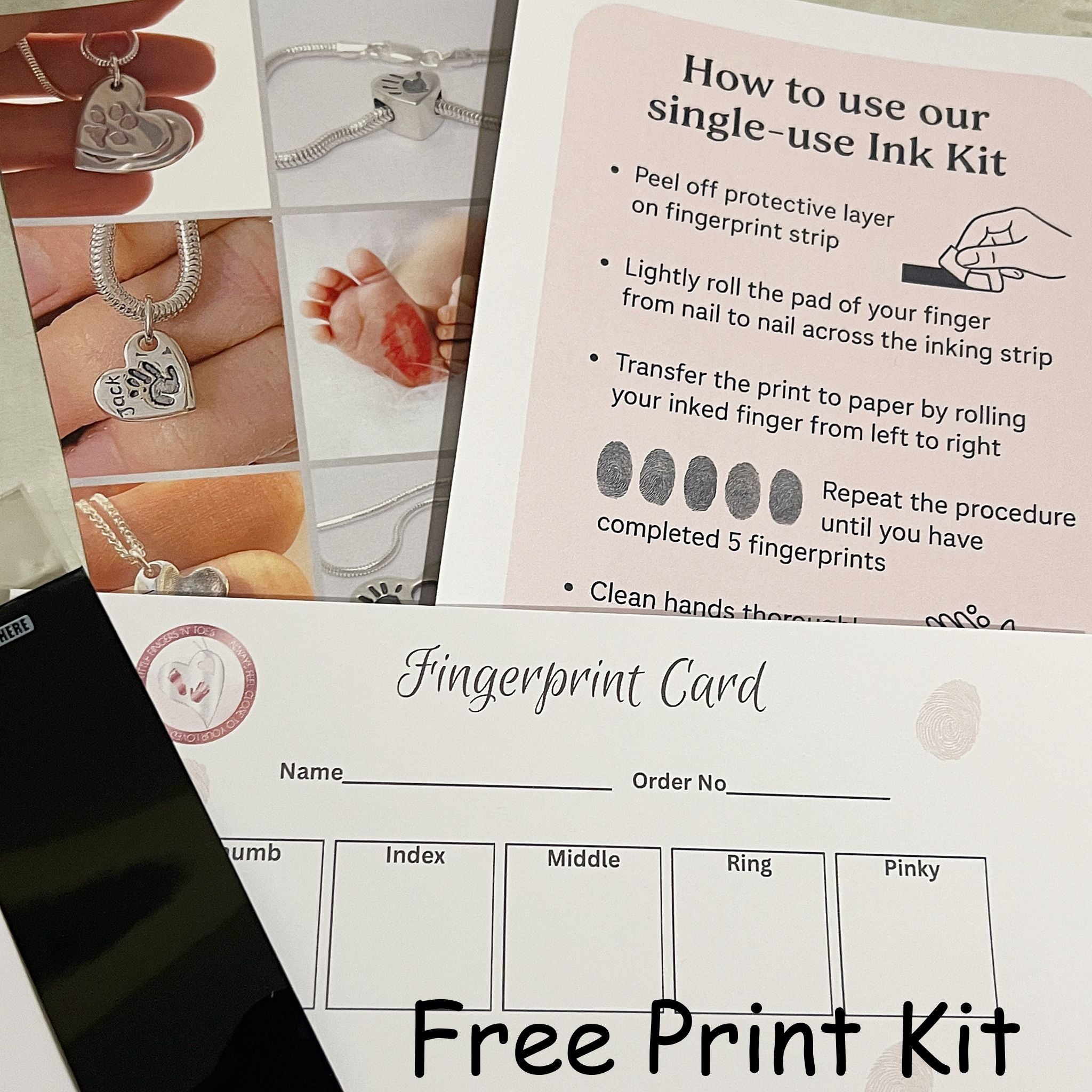 Fingerprint Capture Kit For Personalised Jewellery - Little Fingers 'n' Toes