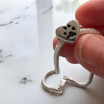 Pawprint Bracelet Heart Bead - Little Fingers 'n' Toes