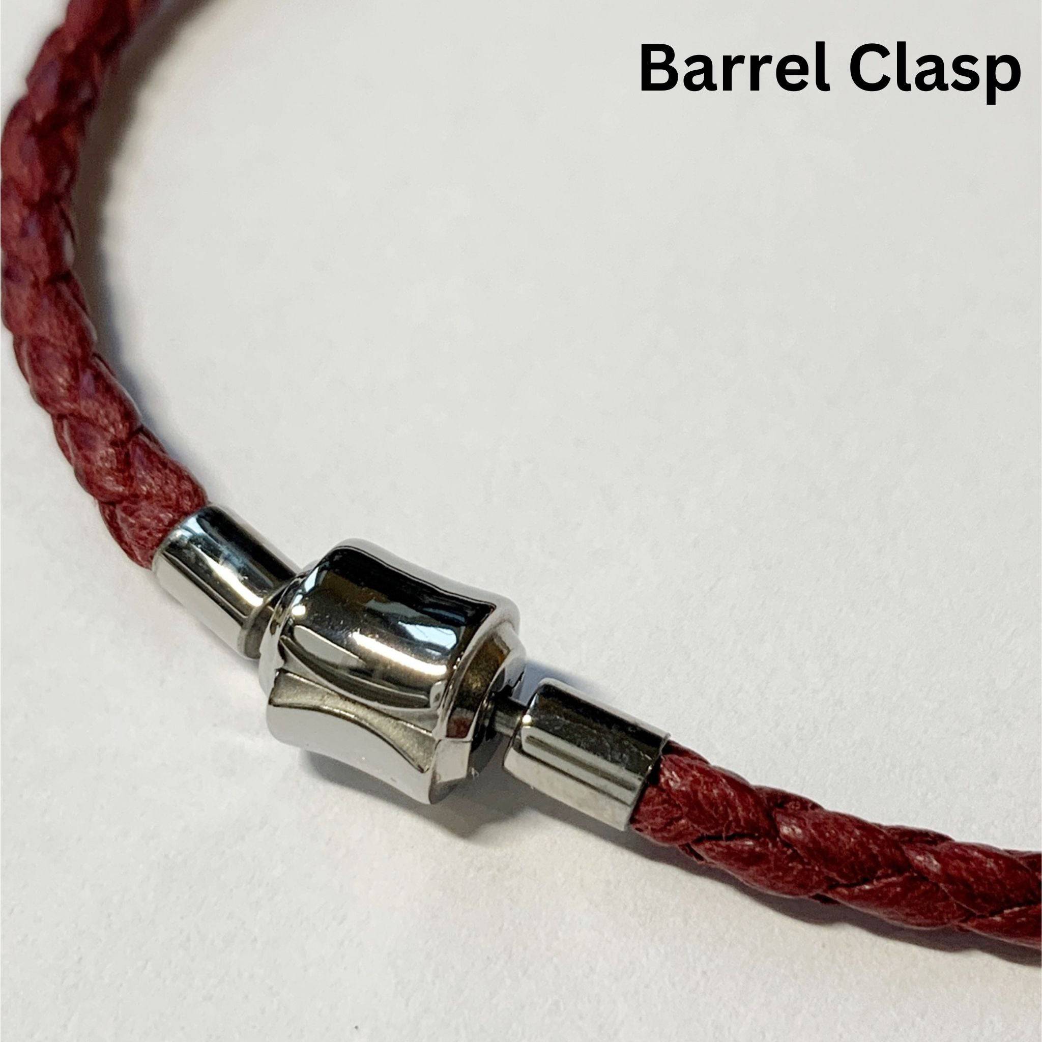 Handprint Barrel Bead and Leather Bracelet - Little Fingers 'n' Toes