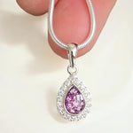 Memorial Ashes Teardrop with Diamantés Necklace - Little Fingers 'n' Toes