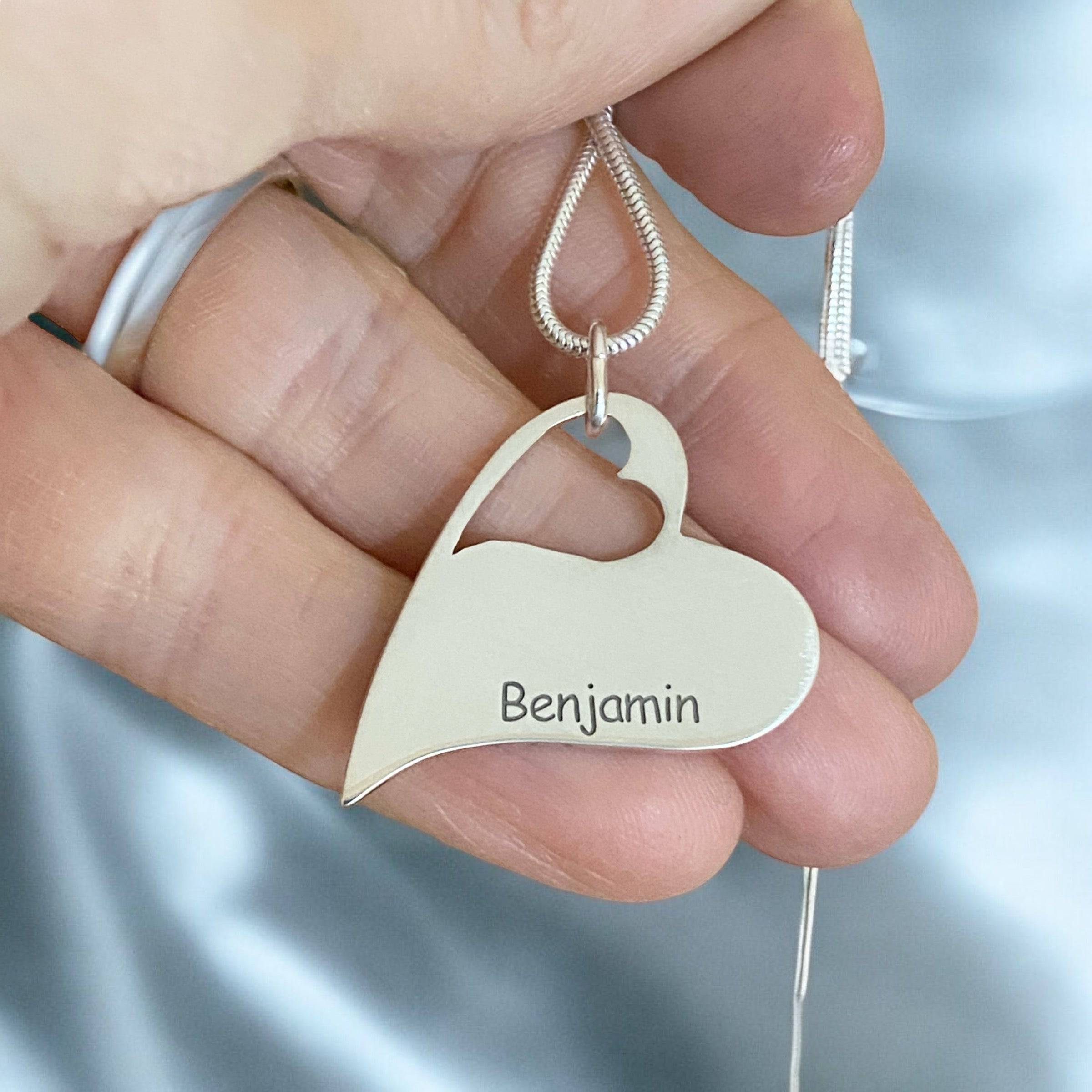 handprint necklace, baby handprint, child handprint, hand print necklace, personalised necklace, silver handprint jewellery, from the heart jewellery