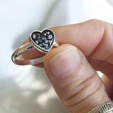 Memorial Ashes Deep Heart Ring - Little Fingers 'n' Toes