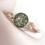 Memorial Ashes Round Ring with Diamantés - Little Fingers 'n' Toes