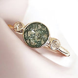 Memorial Ashes Round Ring with Diamantés - Little Fingers 'n' Toes