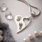 Handprint/Footprint Wavy Heart - Little Fingers 'n' Toes