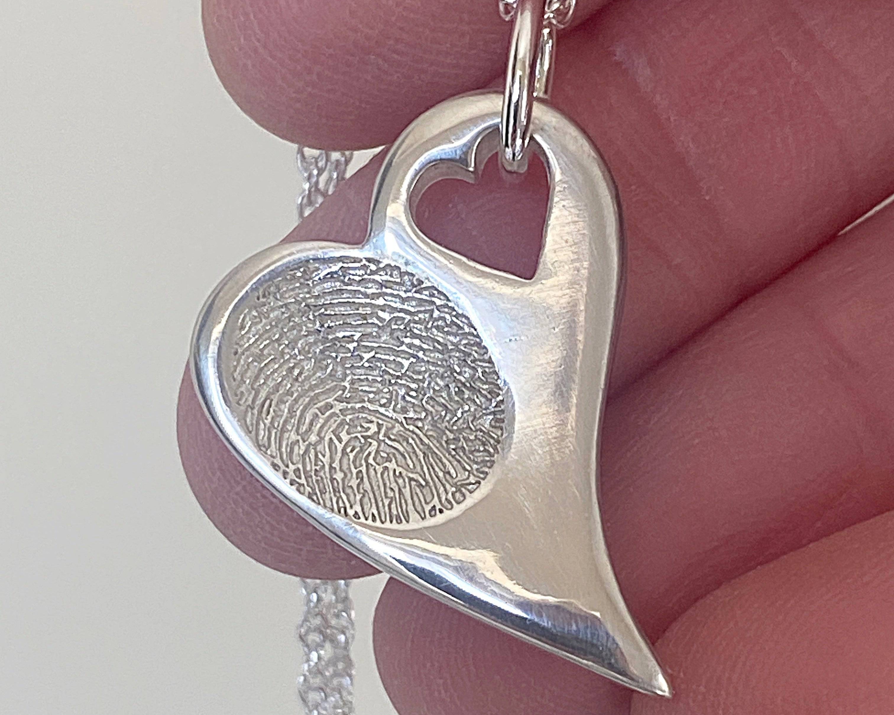 Eloise- Fingerprint Necklace Silver - Little Fingers 'n' Toes