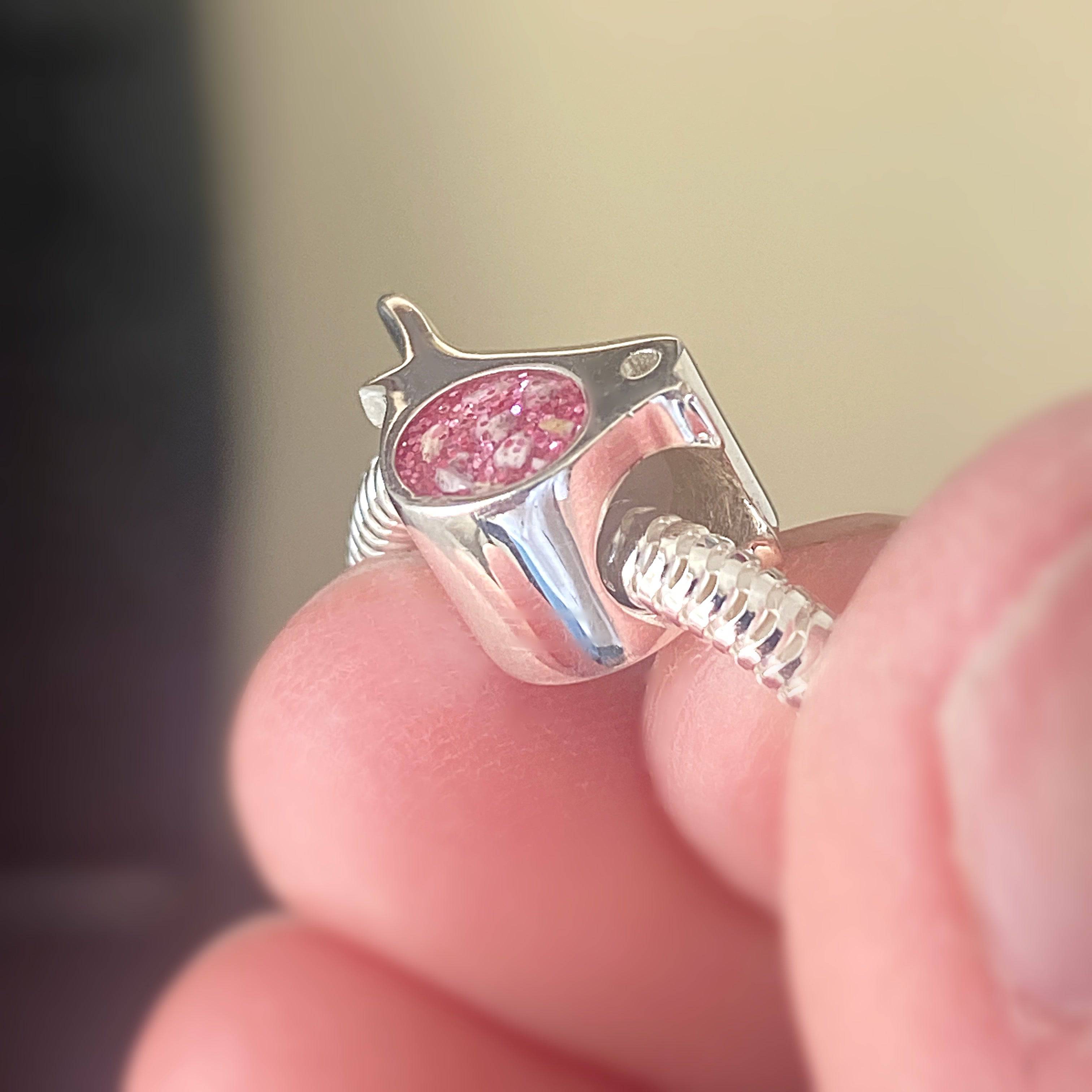 Memorial Ashes Robin Charm bead - Little Fingers 'n' Toes