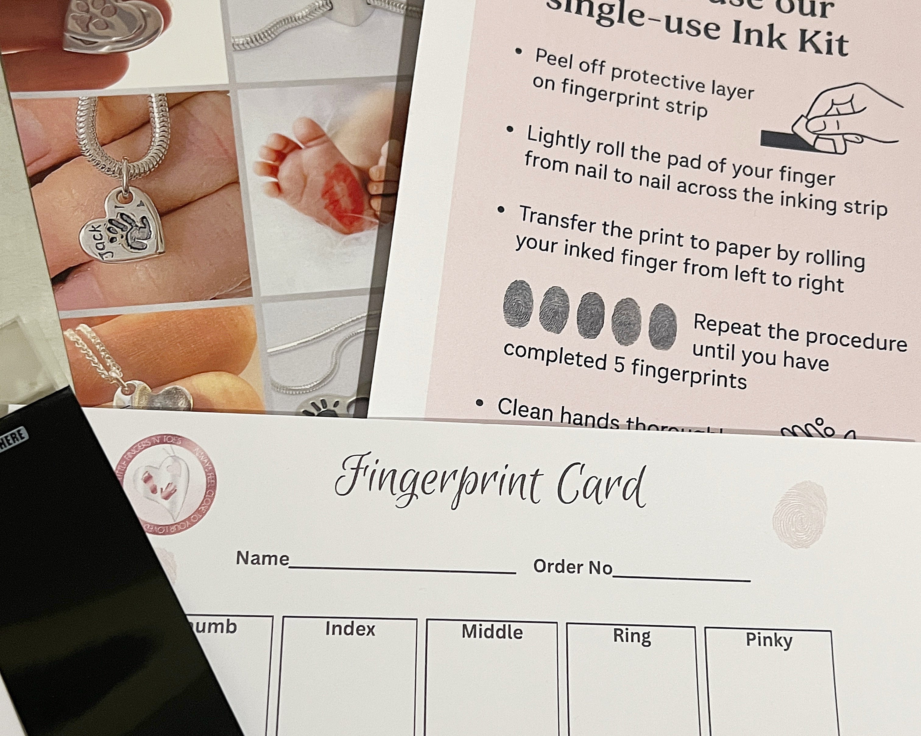Fingerprint Capture Kit For Personalised Jewellery - Little Fingers 'n' Toes