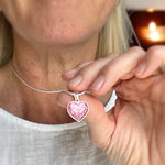 Memorial Ashes Heart Pendant with Engraving - Little Fingers 'n' Toes