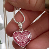 Memorial Ashes Heart Pendant with Engraving - Little Fingers 'n' Toes