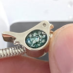 Memorial Ashes Robin Charm bead - Little Fingers 'n' Toes