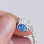 Memorial Ashes PawPrint Bracelet Bead Charm - Little Fingers 'n' Toes