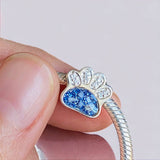 Memorial Ashes PawPrint Bracelet Bead Charm - Little Fingers 'n' Toes