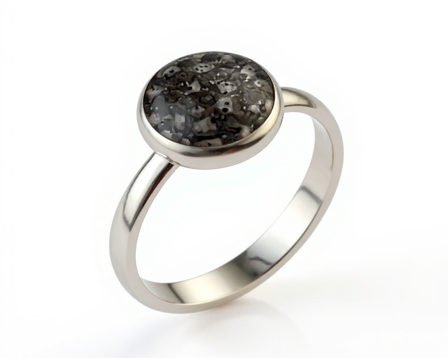 Memorial Ashes Generous Circle Ring - Little Fingers 'n' Toes