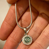Memorial Ashes Circle with Diamantés Necklace - Little Fingers 'n' Toes
