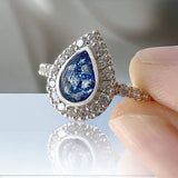 Memorial Ashes Teardrop Ring - Little Fingers 'n' Toes