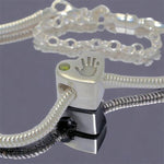 Handprint Heart Bracelet Bead with One Gemstone - Little Fingers 'n' Toes