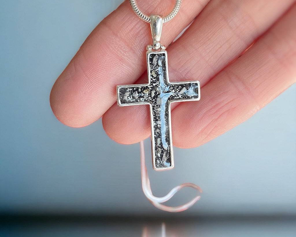 Memorial Ashes Cross Pendant - Little Fingers 'n' Toes