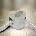 Handprint Bracelet Heart Charm Bead - Little Fingers 'n' Toes