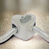 Handprint Bracelet Heart Charm Bead - Little Fingers 'n' Toes