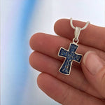 Memorial Ashes Byzantine Cross Pendant - Little Fingers 'n' Toes