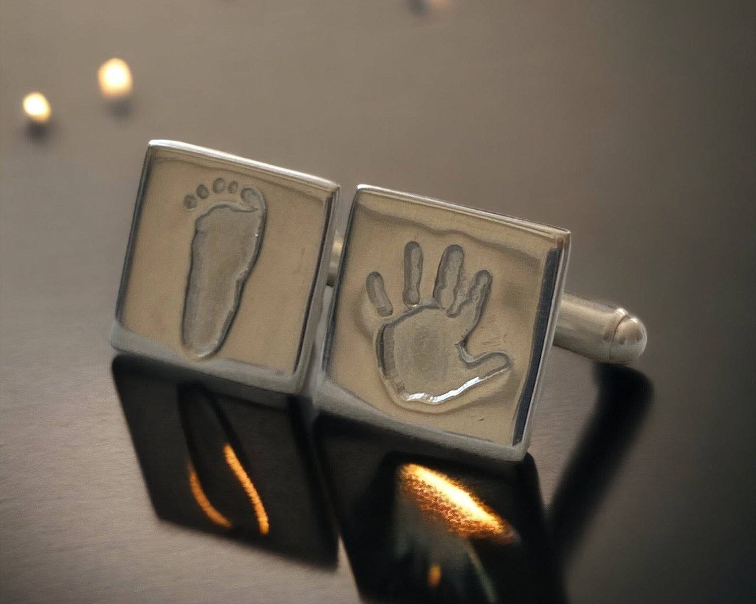 Handprint Cufflinks - Little Fingers 'n' Toes