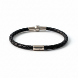 Pawprint Barrel Bead and Leather Bracelet - Little Fingers 'n' Toes