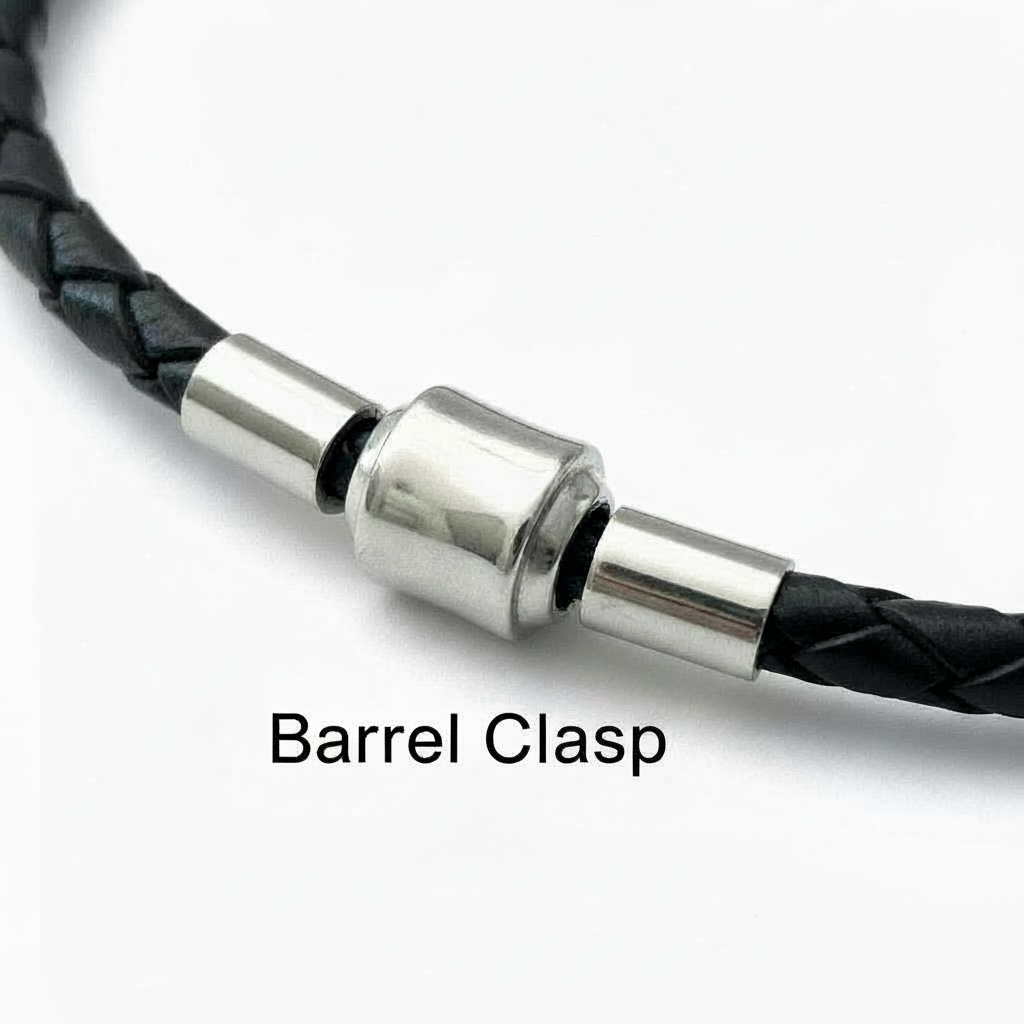 Pawprint Barrel Bead and Leather Bracelet - Little Fingers 'n' Toes