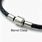 Pawprint Barrel Bead and Leather Bracelet - Little Fingers 'n' Toes