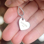 Heart-shaped personalised engraving pendant on a chain