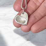 Elara – Heart-Shaped Fingerprint Pendant - Little Fingers 'n' Toes
