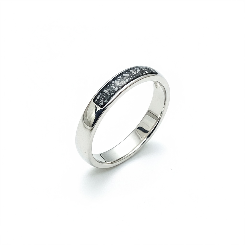 Memorial ashes silver band ring - Little Fingers n Toes