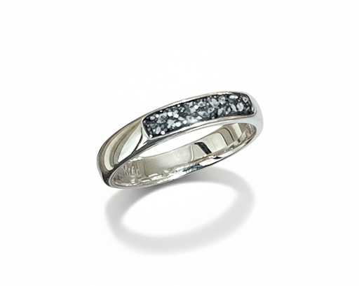 Memorial ashes silver band ring - Little Fingers n Toes