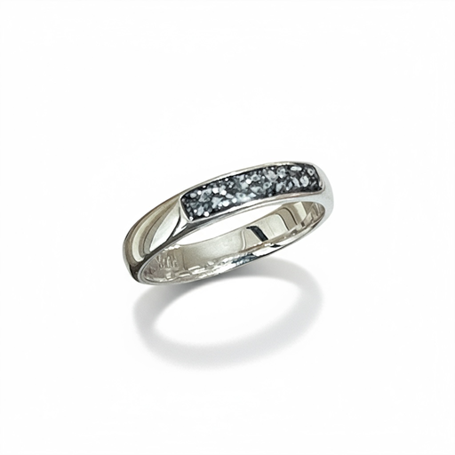 Memorial ashes silver band ring - Little Fingers n Toes