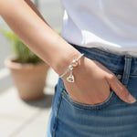 Pawprint personalised bracelet heart charm - Little Fingers 'n' Toes