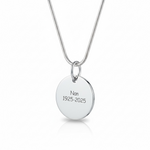 Elodie – Circle Fingerprint Pendant Necklace in Sterling Silver - Little Fingers 'n' Toes