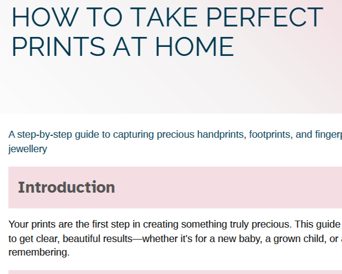How to take perfect prints at home - Little Fingers 'n' Toes