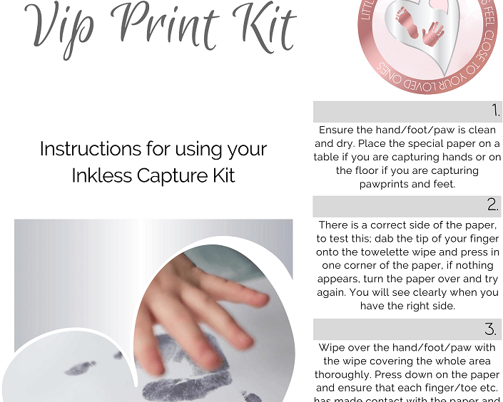 Hand, Foot and Pawprint Capture Kit - Little Fingers 'n' Toes