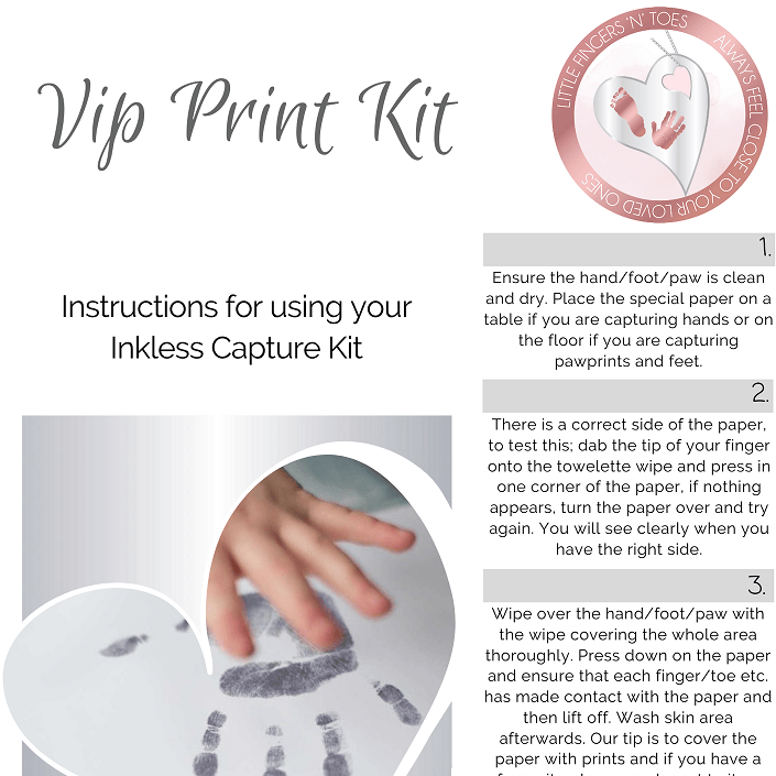 Hand, Foot and Pawprint Capture Kit - Little Fingers 'n' Toes