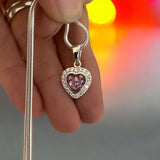 Memorial Ashes Heart with Diamantés Necklace - Little Fingers 'n' Toes