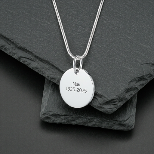 Double Print Circle Necklace - Little Fingers 'n' Toes