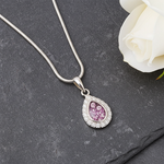 Memorial Ashes Teardrop with Diamantés Necklace - Little Fingers 'n' Toes