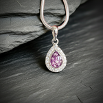 Memorial Ashes Teardrop with Diamantés Necklace - Little Fingers 'n' Toes