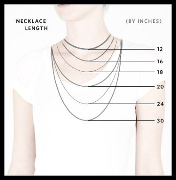 fingerprint jewellery Necklace length guide