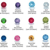 Handprint Heart Bracelet Bead with One Gemstone - Little Fingers 'n' Toes