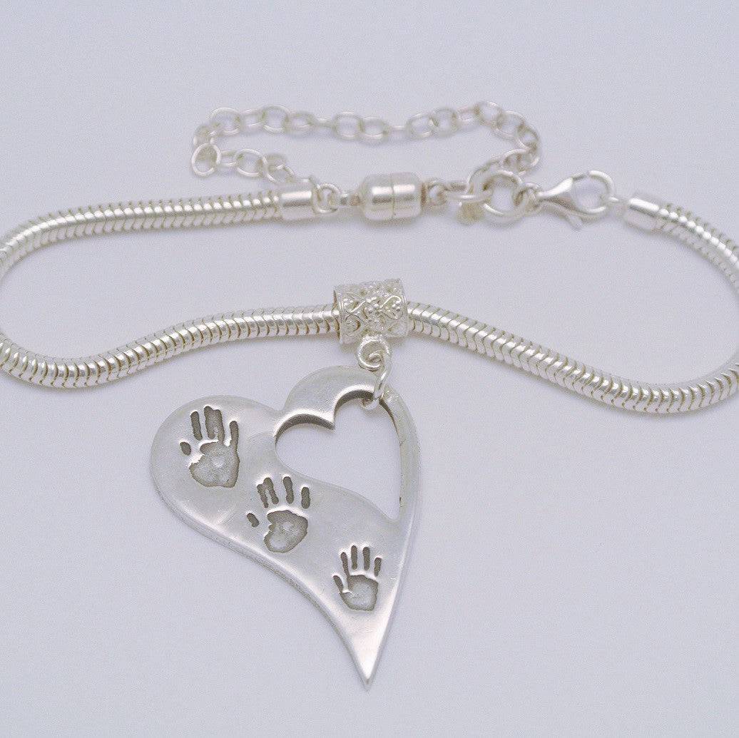 Sterling Silver Filigree Tube Bail For Fingerprint Jewellery - Little Fingers 'n' Toes